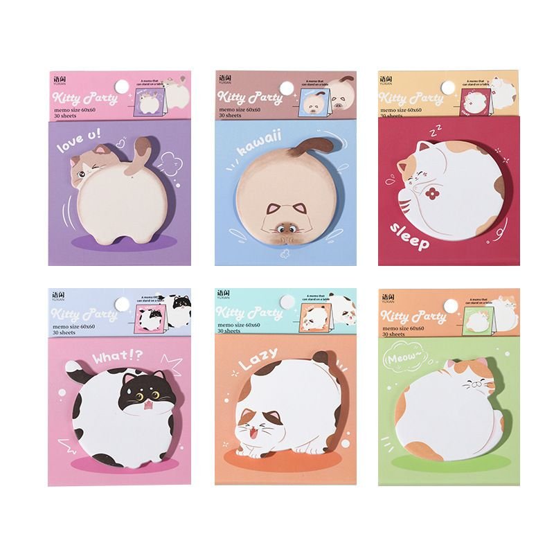 Cartoon Cute Cat Alien Message Notes Post-It Notes