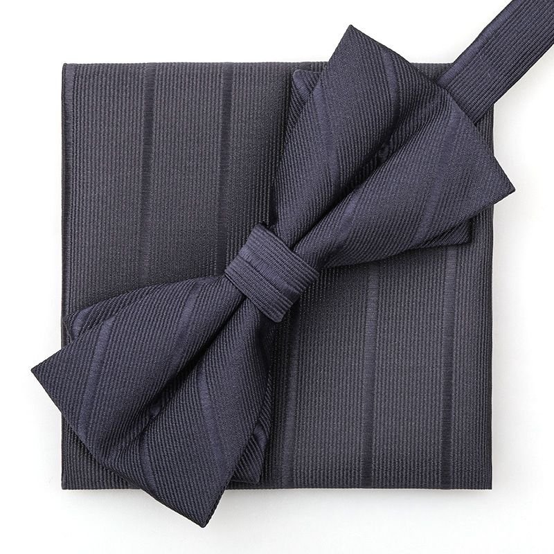 Men Fashion Business Banquet Triangle Bow Tie Pocket Towel Accessories Set