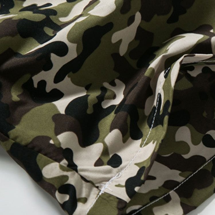 Men Camouflage Print Quick Drying Loose Beach Shorts