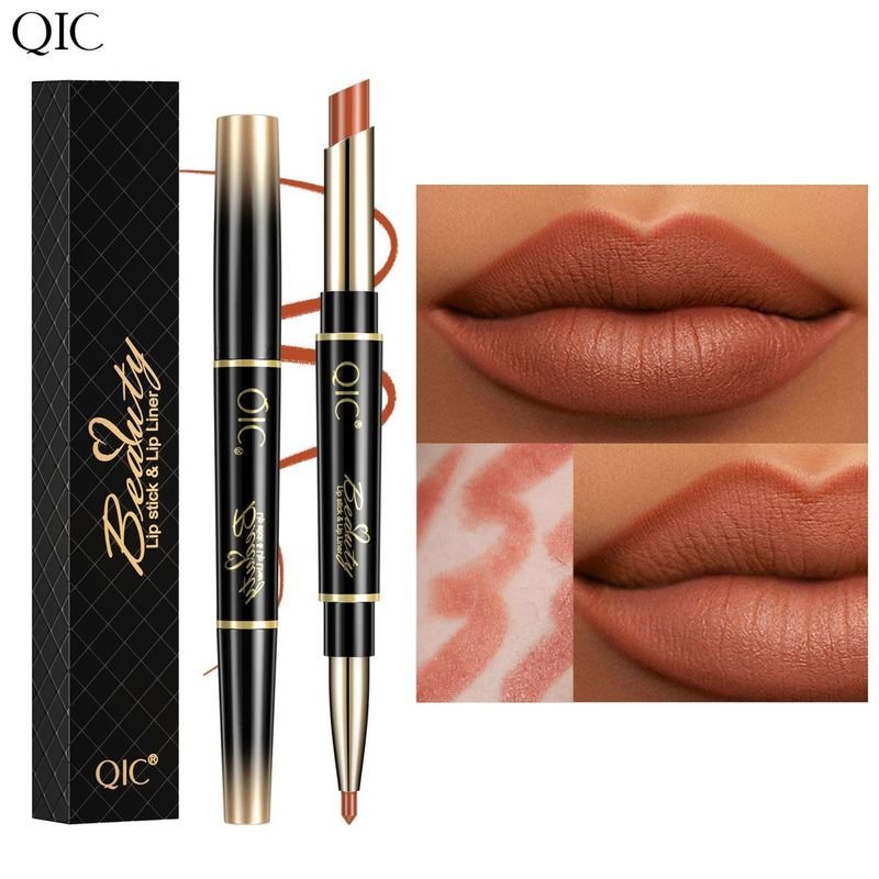 Qic Double-Headed Lipstick Lip Liner Matte Waterproof Lipstick