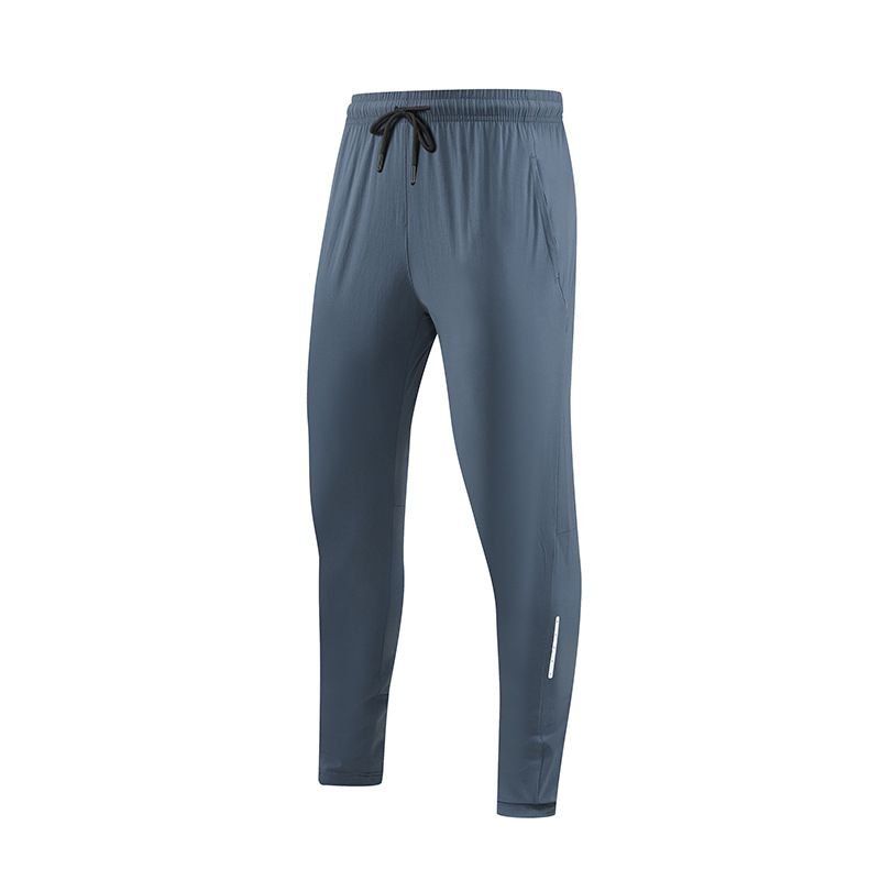 Men Casual Sports Basic Solid Color Quick Drying Plus Size Training Straight Pants