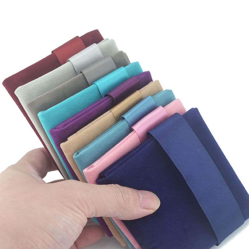 Fashion Solid Color Jewelry Packaging Flannel Bag