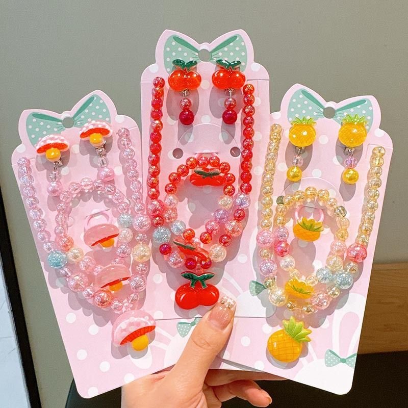 Kids Girls Cute Sweet Fruit Acrylic Jewelry Set