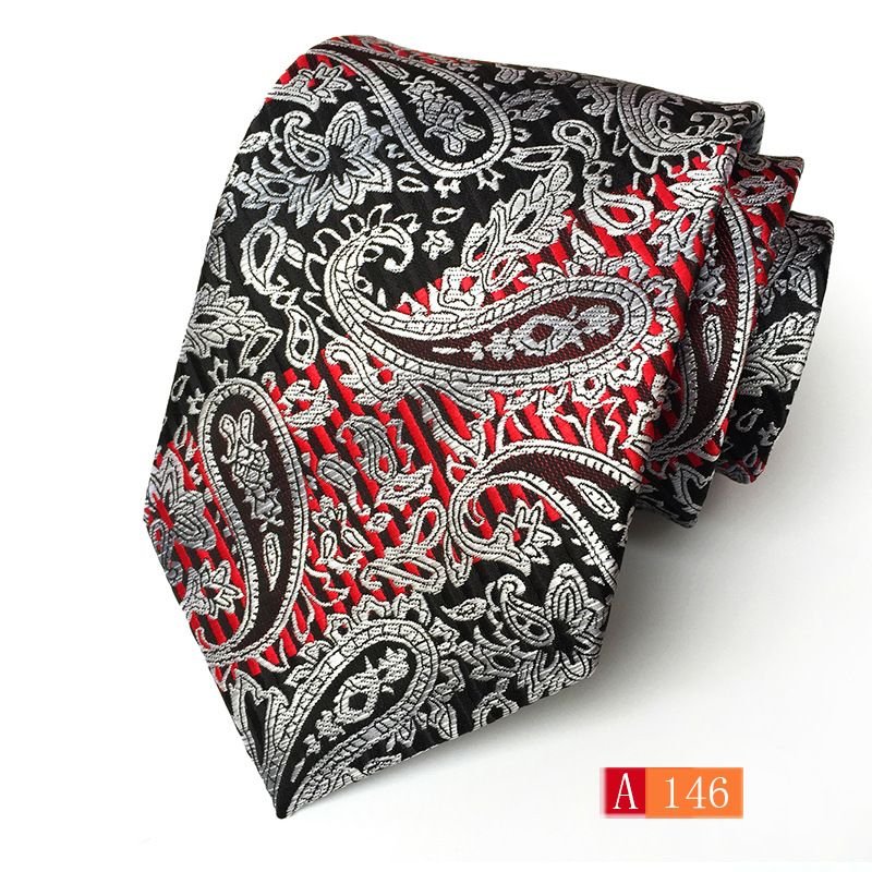 Men Fashion Polyester Jacquard Large Flower Spike Tie