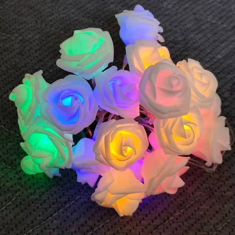 Led Simulation Luminous Rose Light String Flower Eternal Proposal Valentine'S Day Birthday Indoor Atmosphere Layout