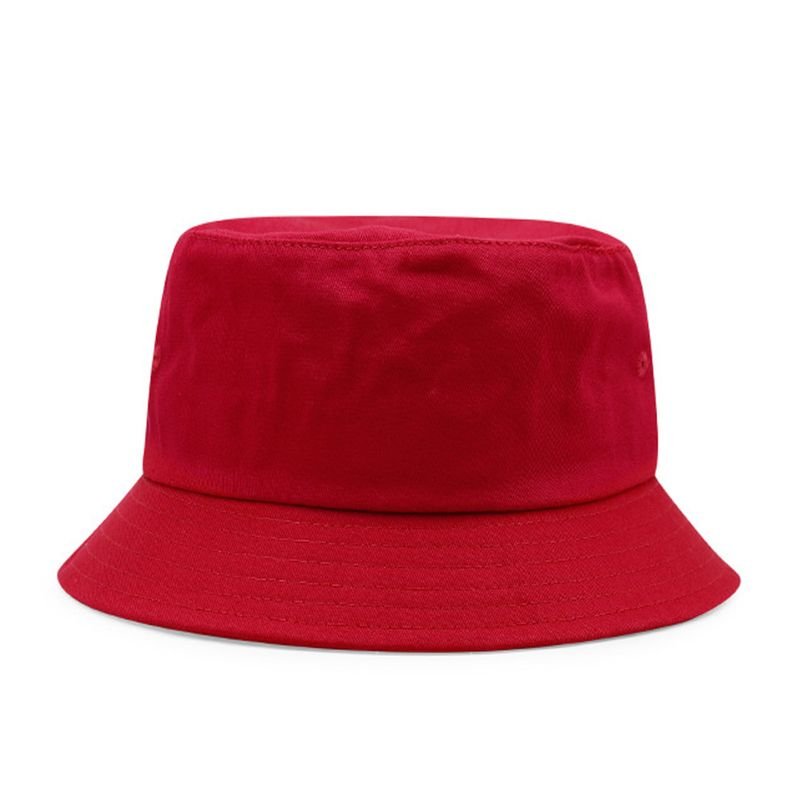 Cotton Custom Logo Embroidery Printing Diy Men Women Casual Solid Color Bucket Hat