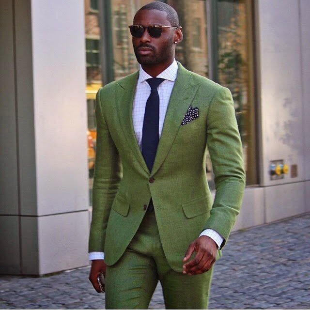 Men Business Casual Solid Color Jacket And Pants Two-Piece Suit