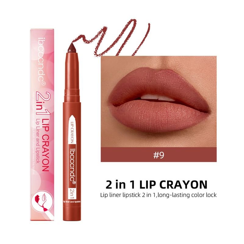 Ibcccndc Women Long-Lasting Waterproof Matte Rotating Lip Liner