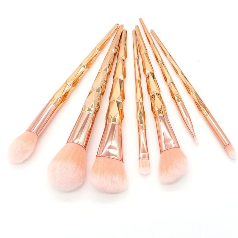 7pcs/set Colorful Gradient Diamond Unicorn Makeup Brushes