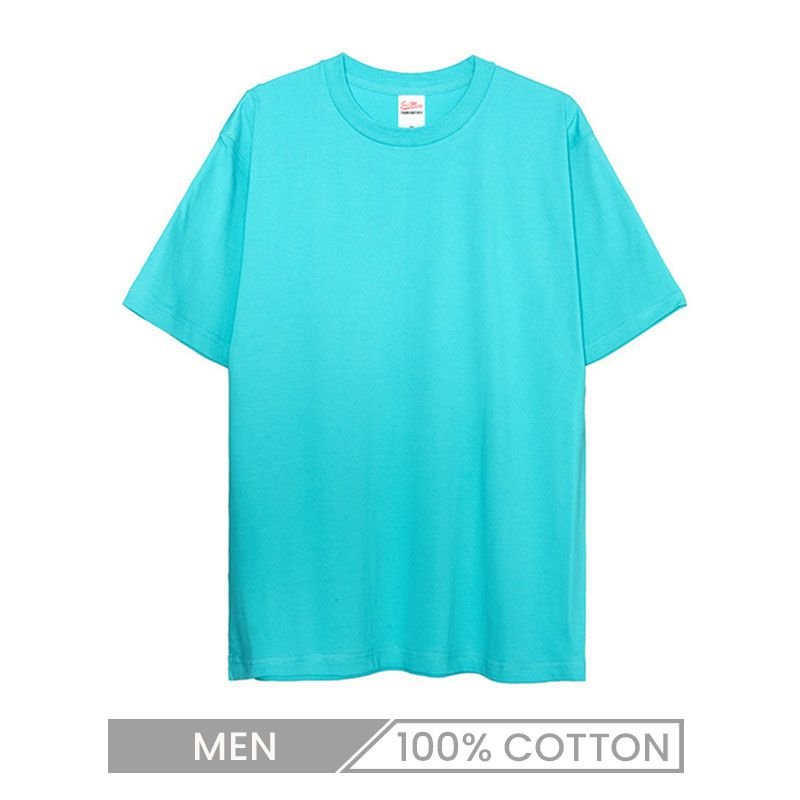 Summer Men Unisex 230gsm 100% Cotton Heavy-Duty Crew Neck Short-Sleeved T-Shirt Custom