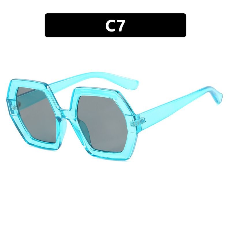 Women Fashion Polygon Large Frame Sunglasses