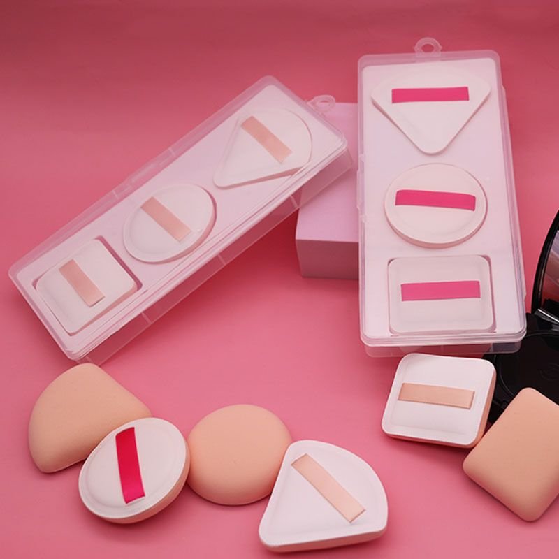 3Pcs/Set Geometric Shape Soft Puff Makeup Tool