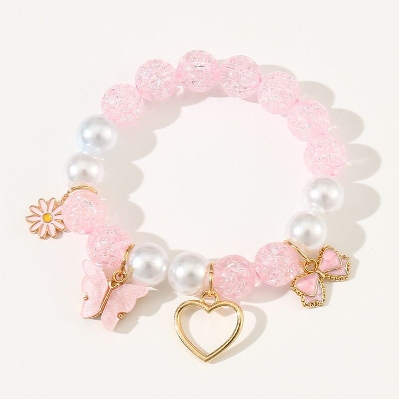 Kids Girls Cute Sweet Butterfly Heart Flower Bracelet