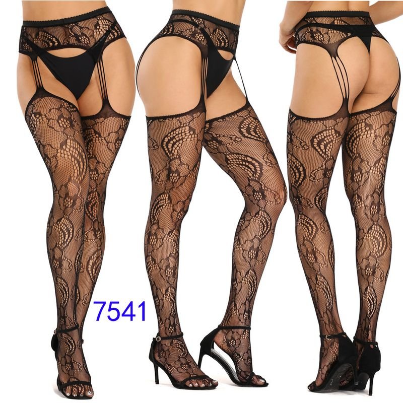 Women Fashion Sexy Sling Fishnet Jacquard Pantyhose